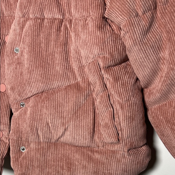 Zara Dusty Rose Corduroy Puffer Jacket - Picture 2 of 6
